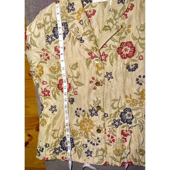 Alfred Dunner Women's Blazer Plus Size 16 ( Tan with Embroidery Flowers) Button - Picture 5 of 5